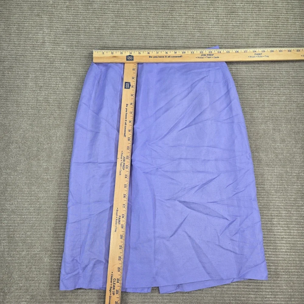 Donna Morgan Womens 12 Purple Linen Blend‎ Embroidered Skirt Suit Set